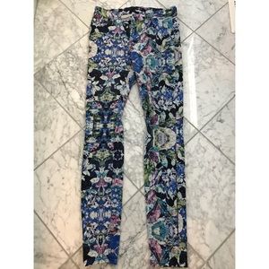 Floral skinny stretchy jeans